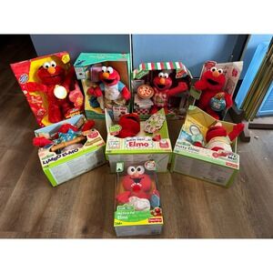 Fisher Price Sesame Street Elmo Talking Singing Interactive Toys Lot of 7 NEW